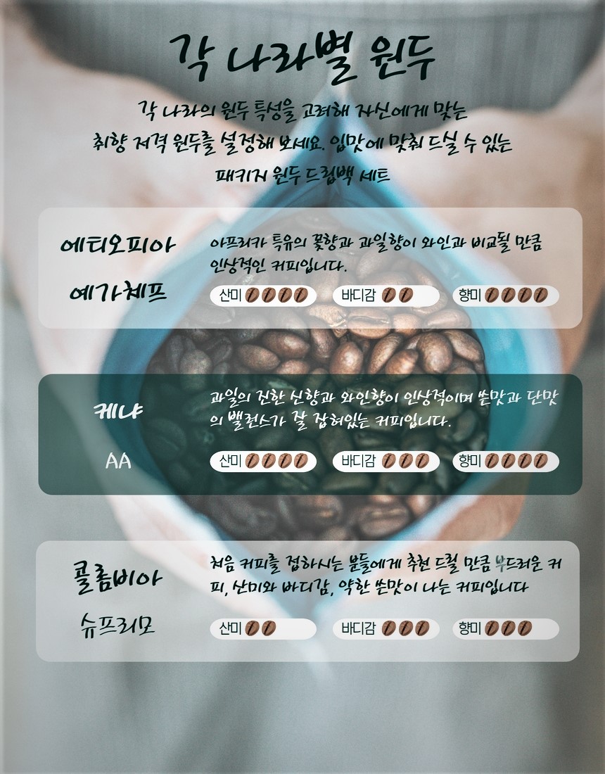 오후의 정원 드립백 커피 원두 개별 선택 가능 (1SET = 8개)